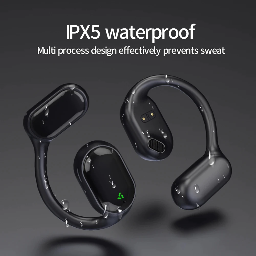 Aloking Hanging Ear Design Wireless Bluetooth Earphone XG33 Over Ear Sports earphones Bluetooth Headphones With Mic Charging Case Wireless Earphones ENC Noise Reduction Wireless Earbuds Earpods
