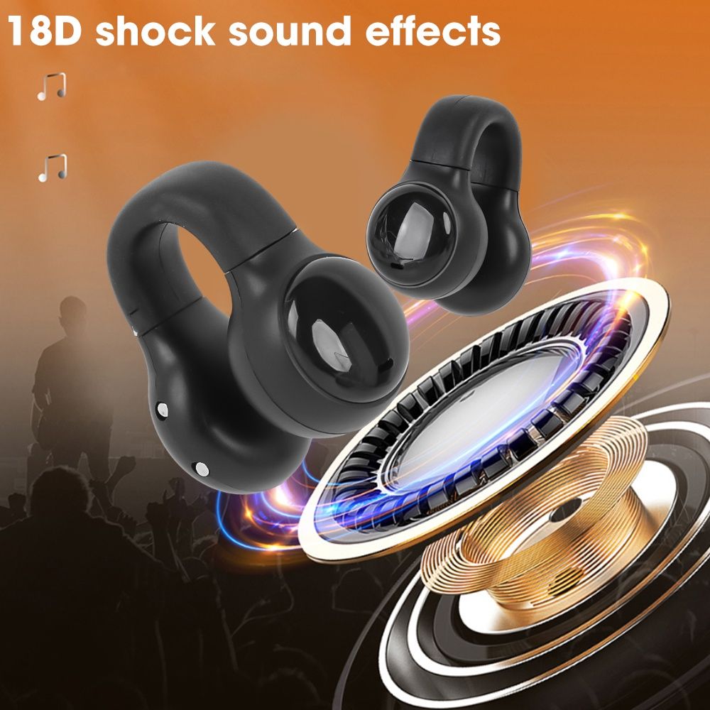 Aloking TWS Bone Conduction Earphone Bluetooth Earphones Clip On Ear Wireless Earbuds Bluetooth Headset BT Headphones With Mic M47 Wireless Earphones Earpods Noise Reduction Sports Gaming Earbuds