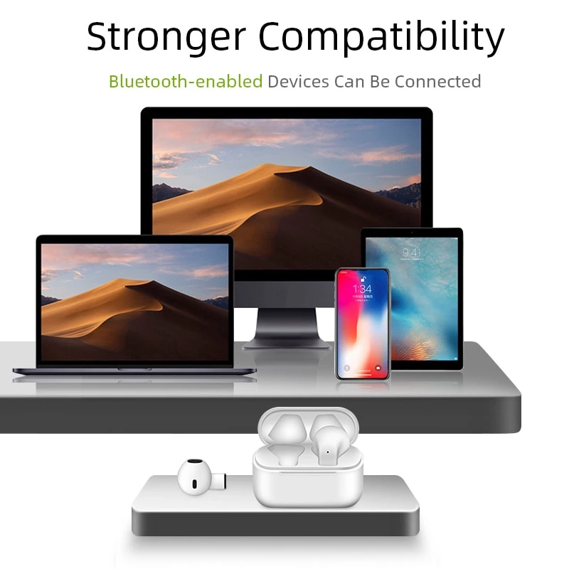 Aloking Mini Pro 5s Earbuds Wireless Bluetooth Earphone With Mic Bluetooth Earphones Sports HiFi Stereo Waterproof Wireless Earbuds Gaming Mini Headset original earpods for android iphone earphones