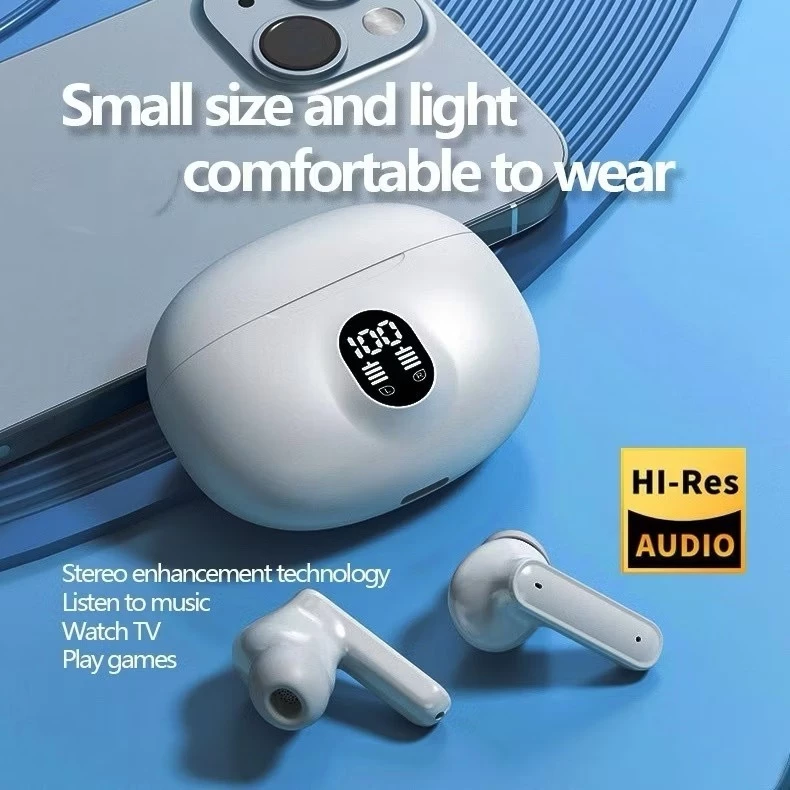 Aloking Bluetooth Earphone HIFI Stereo Sound Noise Cancelling Wireless Earbuds Gaming Earpods TWS True Wireless EarphoneSmart Sports Headphones Power Display Bluetooth Headset Gaming Earbud S510 895B