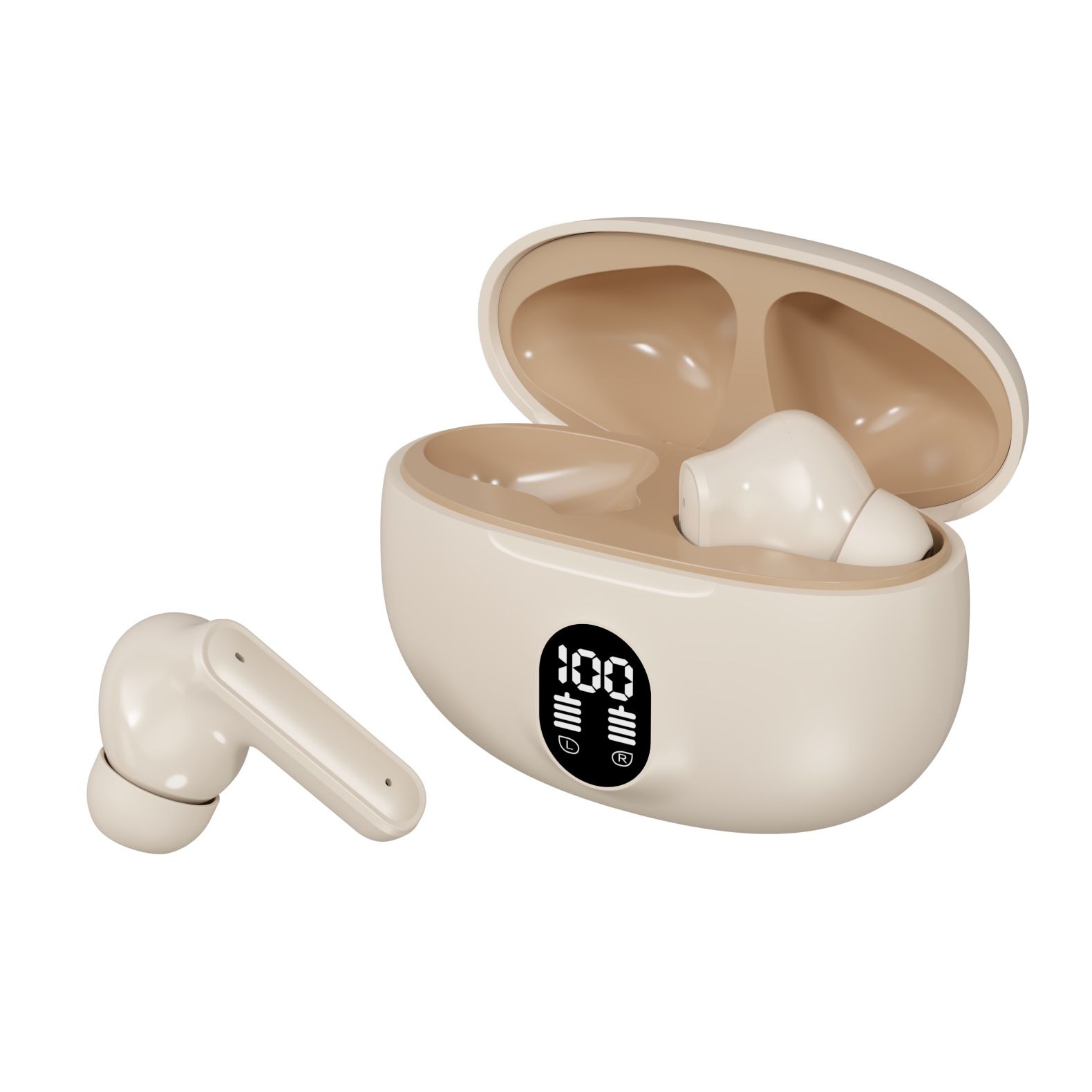 Aloking Bluetooth Earphone HIFI Stereo Sound Noise Cancelling Wireless Earbuds Gaming Earpods TWS True Wireless EarphoneSmart Sports Headphones Power Display Bluetooth Headset Gaming Earbud S510 895B