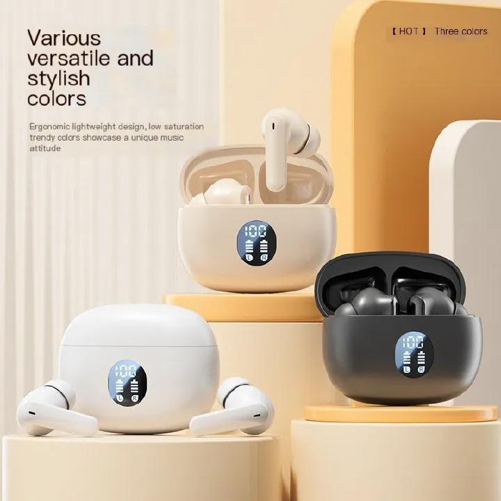 Aloking S510 895B TWS Wireless Earphones Bluetooth 5.3 Wireless Headphone LED Display Gaming Headset Built-in Mic Noise Cancelling Smart Sports Headphones Waterproof Bluetooth Earpods Gaming Earbuds