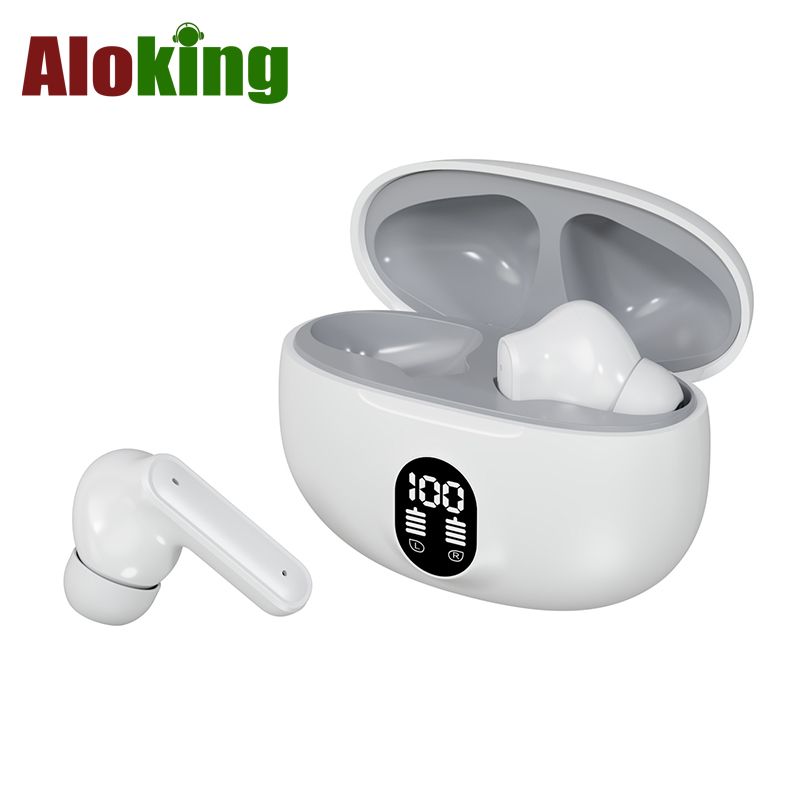 Aloking Bluetooth Earphone HIFI Stereo Sound Noise Cancelling Wireless Earbuds Gaming Earpods TWS True Wireless EarphoneSmart Sports Headphones Power Display Bluetooth Headset Gaming Earbud S510 895B