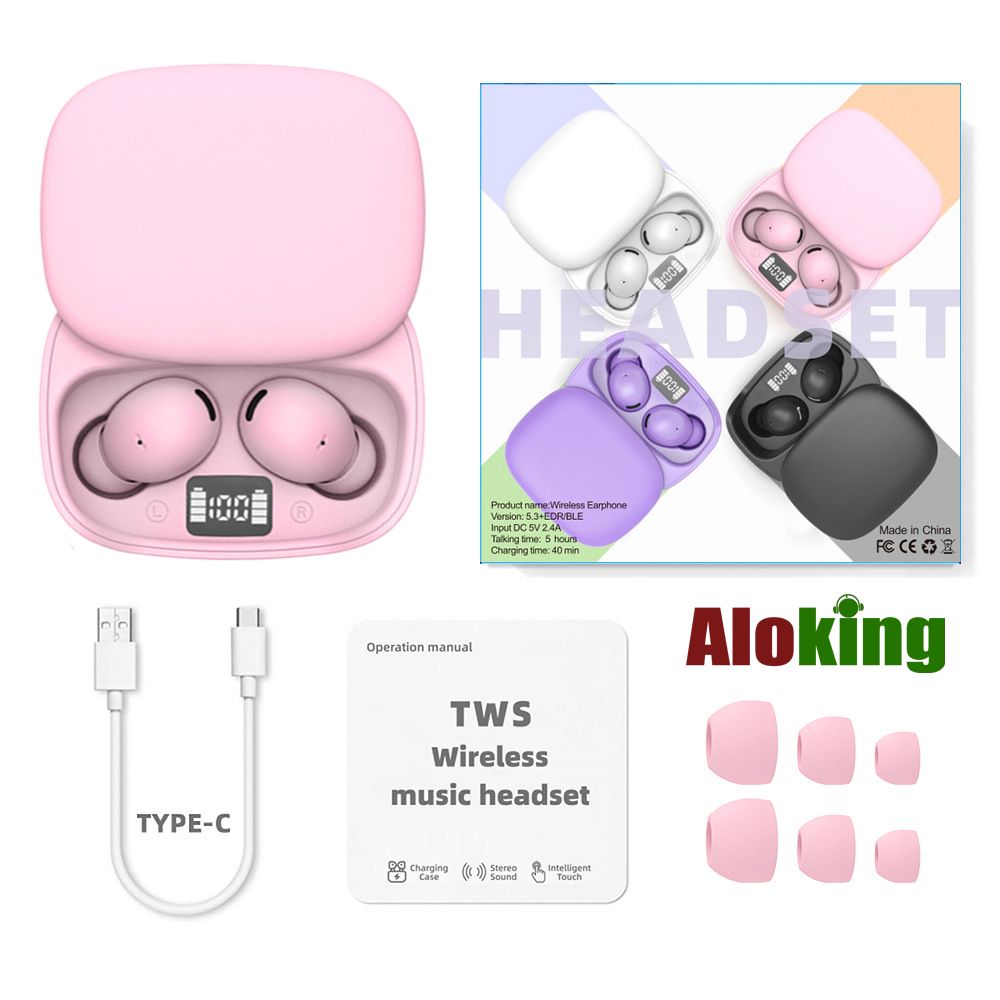 Aloking Bluetooth earphone C8 Pro slide cover TWS wireless Bluetooth headset 5.3 in-ear LED power gaming earbuds Bluetooth Headphone wireless earphone bluetooth earpods sleep earbuds Sport Earphone