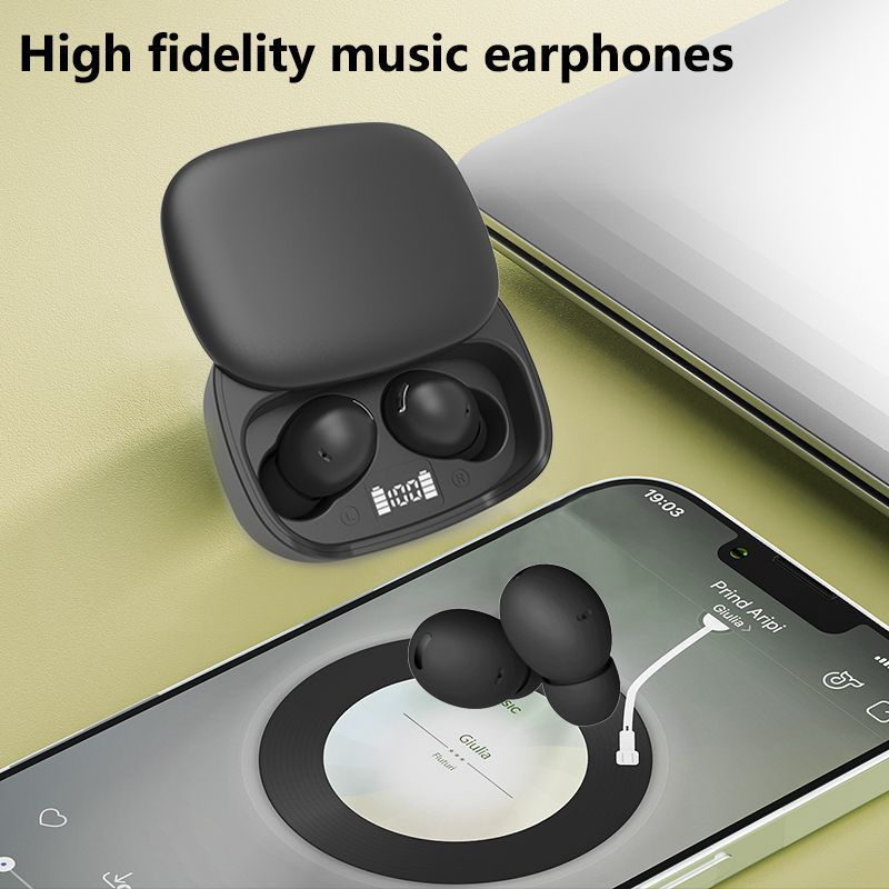 Aloking Bluetooth earphone C8 Pro slide cover TWS wireless Bluetooth headset 5.3 in-ear LED power gaming earbuds Bluetooth Headphone wireless earphone bluetooth earpods sleep earbuds Sport Earphone