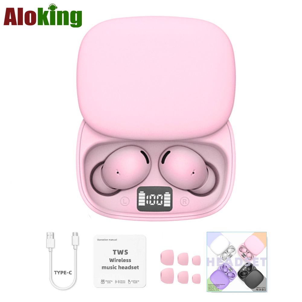 Aloking C8 Pro TWS wireless bluetooth earphone in-ear Bluetooth headset slide-type HIFI Sound wireless Headphone LED power display gaming earbuds wireless earphone earpods Sport Earphone sleep earbuds