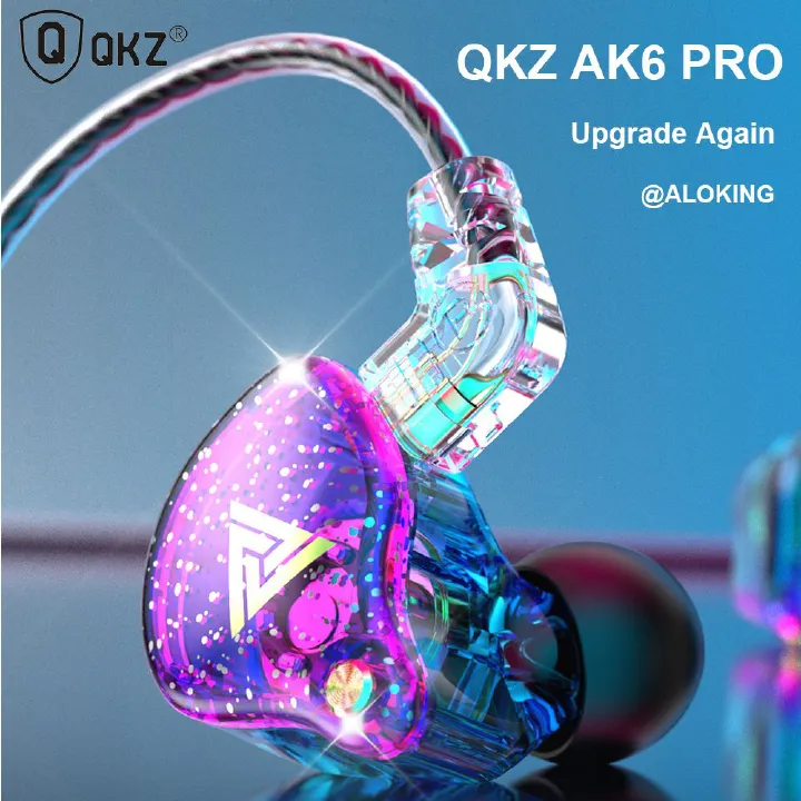 Wired Earphone QKZ AK6 PRO Noise Cancelling Headphones Heavy Bass Subwoofer Earbuds Gaming Earphone with Mic wired headphone Original wired headset wired earphones for computer Android smart phone