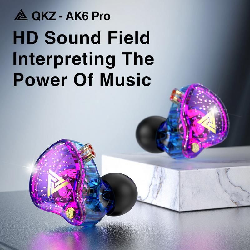 Wired Earphone QKZ AK6 PRO Noise Cancelling Headphones Heavy Bass Subwoofer Earbuds Gaming Earphone with Mic wired headphone Original wired headset wired earphones for computer Android smart phone