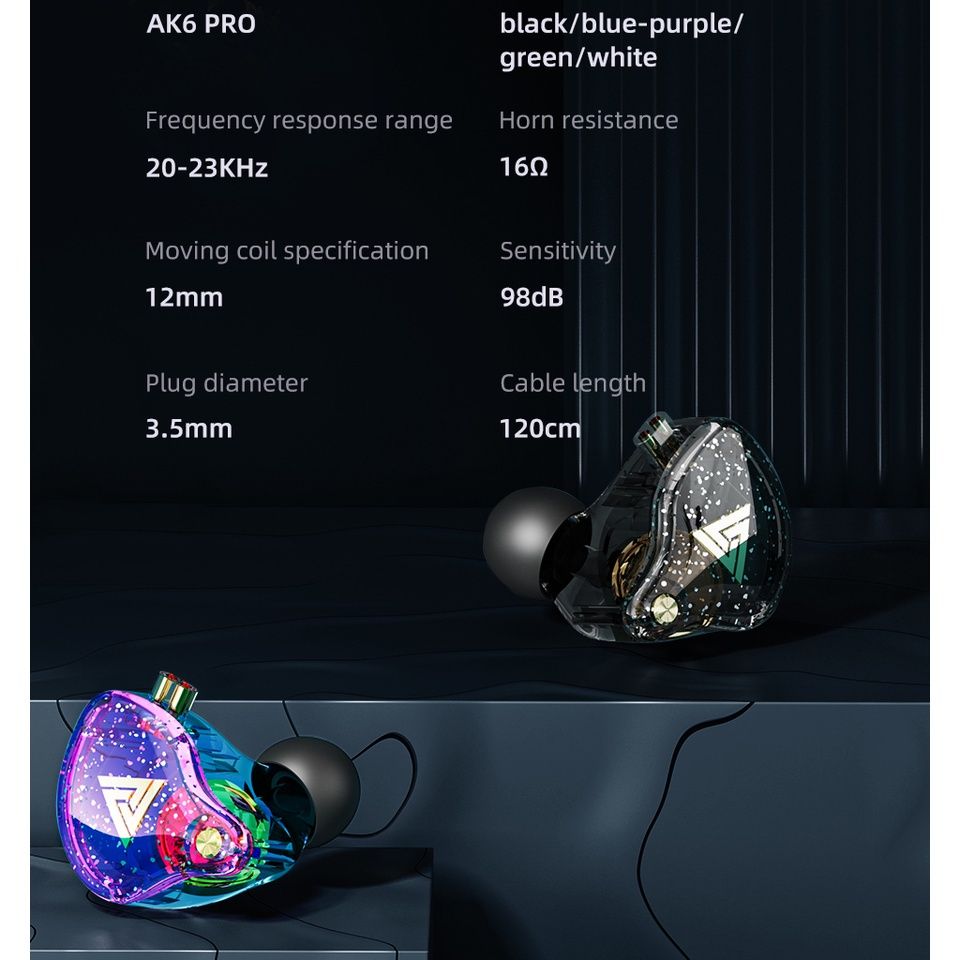 Wired Earphone QKZ AK6 PRO Noise Cancelling Headphones Heavy Bass Subwoofer Earbuds Gaming Earphone with Mic wired headphone Original wired headset wired earphones for computer Android smart phone