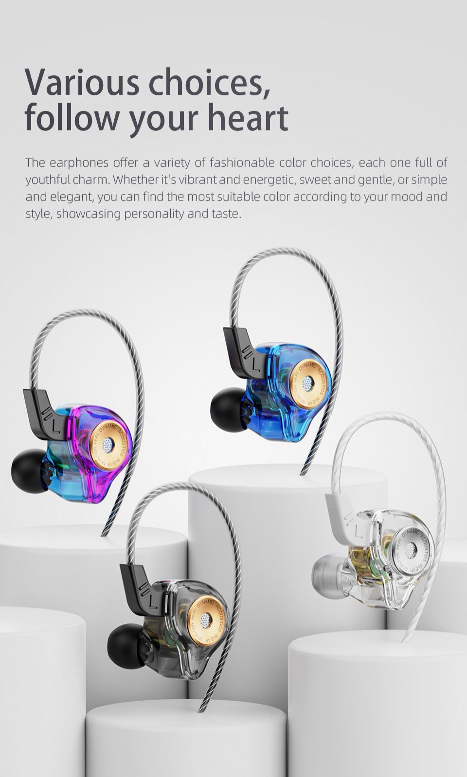 QKZ AK6-Ultra Pure Bass Wired Earphones Wired Earphone With Mic In-Ear Noise Cancelling Monitoring Wire Control Headphone Line Control with Microphone Sports Earphone QKZ Original Earphone For Android