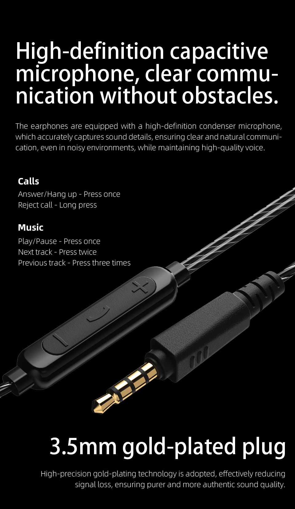 QKZ AK6-Ultra Pure Bass Wired Earphones Wired Earphone With Mic In-Ear Noise Cancelling Monitoring Wire Control Headphone Line Control with Microphone Sports Earphone QKZ Original Earphone For Android