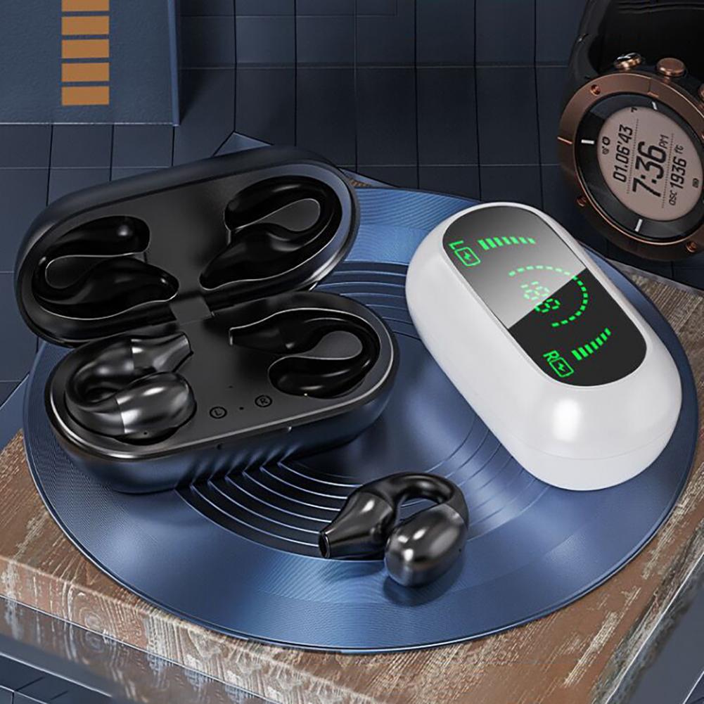 Aloking Wireless Bluetooth Earphone S03 not in ear Wireless Earphones Ear clip Sports Earbuds Gaming Earbuds Wireless earphone with mic stereo sound Bluetooth earpods bluetooth headphone LED Display