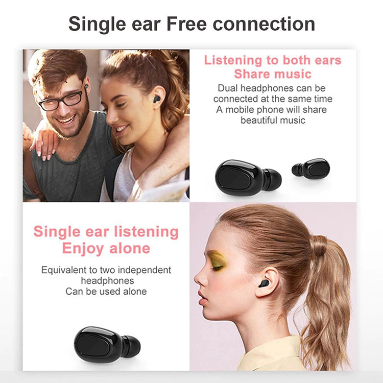 L21 PRO Mini Bluetooth Headphone With Charging Case Wireless Earphones In-ear Music Stereo Sound Bluetooth Earphone With Mic Battery Digital Display Wireless Earpods Wireless Earbuds Wireless Earphone