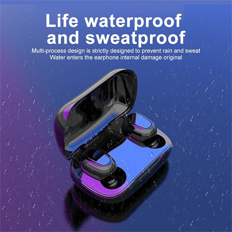 L21 PRO Mini Bluetooth Headphone With Charging Case Wireless Earphones In-ear Music Stereo Sound Bluetooth Earphone With Mic Battery Digital Display Wireless Earpods Wireless Earbuds Wireless Earphone