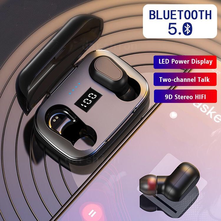 L21 PRO Mini Bluetooth Headphone With Charging Case Wireless Earphones In-ear Music Stereo Sound Bluetooth Earphone With Mic Battery Digital Display Wireless Earpods Wireless Earbuds Wireless Earphone