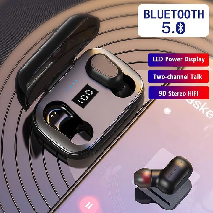 L21 PRO Mini Bluetooth Headphone With Charging Case Wireless Earphones In-ear Music Stereo Sound Bluetooth Earphone With Mic Battery Digital Display Wireless Earpods Wireless Earbuds Wireless Earphone