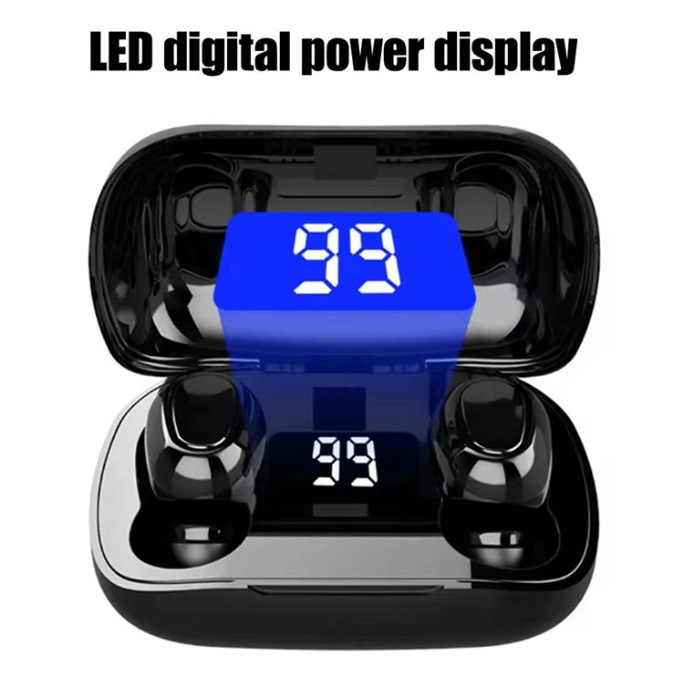 L21 PRO Mini Bluetooth Headphone With Charging Case Wireless Earphones In-ear Music Stereo Sound Bluetooth Earphone With Mic Battery Digital Display Wireless Earpods Wireless Earbuds Wireless Earphone