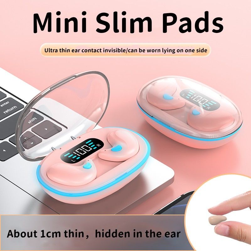 Aloking X55 Invisible Sleep Wireless Earphone IPX5 Waterproof Headphones Mini Sport Bluetooth Stereo HIFI Music Headset Wireless Earbuds Wireless Bluetooth Earphone With Mic Gaming Earpods Headphone
