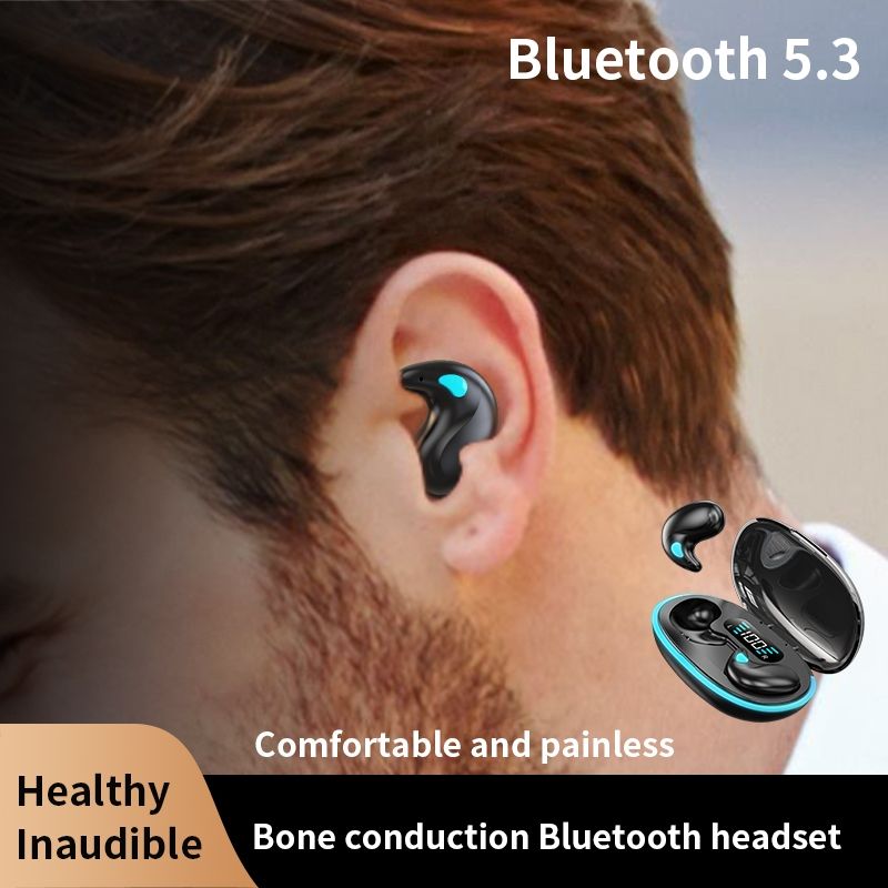 Aloking X55 Invisible Sleep Wireless Earphone IPX5 Waterproof Headphones Mini Sport Bluetooth Stereo HIFI Music Headset Wireless Earbuds Wireless Bluetooth Earphone With Mic Gaming Earpods Headphone