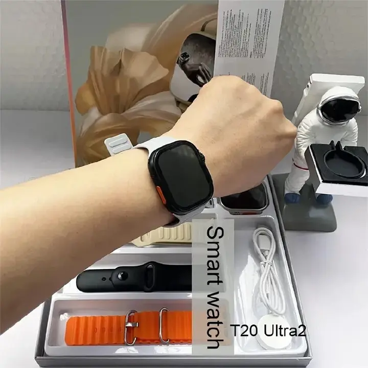 Aloking 4 in 1 T20 Ultra 2 smartwatch with 4 straps set 49MM Bluetooth call heart rate Monitoring Sports Smart Watch for men women Digital Watch fitness bracelet Men Smartwatch Women Smartwatches T900