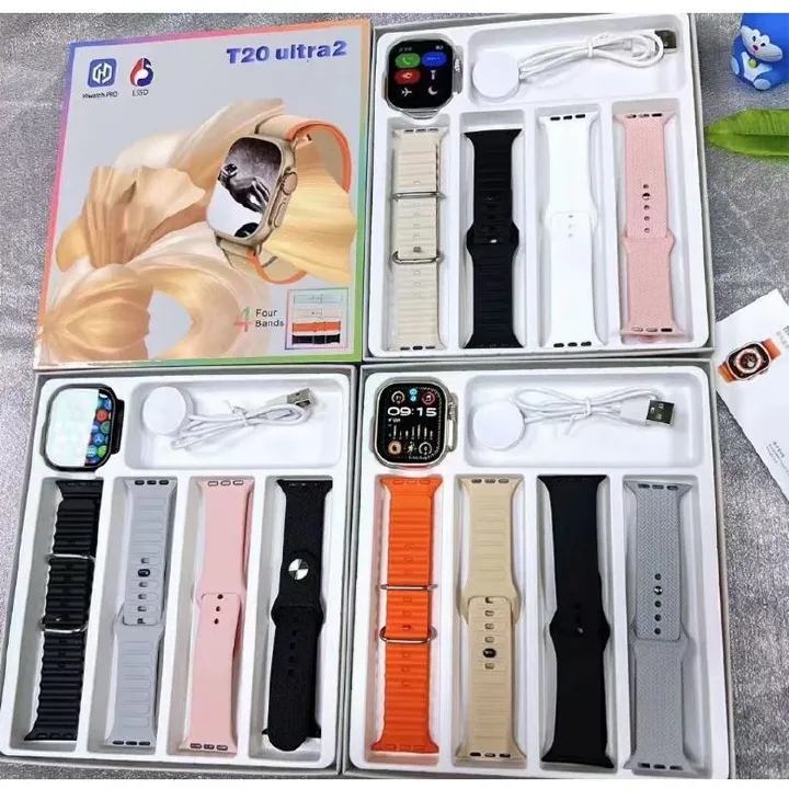 Men Smart Watch T20 Ultra 2 Bluetooth Call Heart rate Sport Fitness Smart Watch for Woman 49mm Waterproof Smart Watch Men Smart Watch 4 in 1 Sports Smartwatch Couple Watch Kids Smart watch T900 Ultra