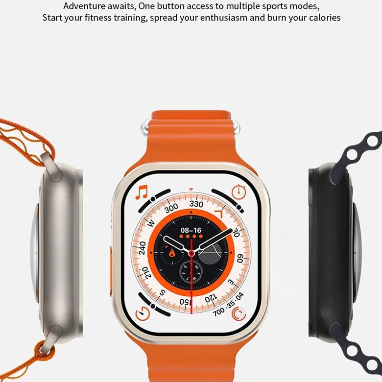 Aloking 4 in 1 T20 Ultra 2 smartwatch with 4 straps set 49MM Bluetooth call heart rate Monitoring Sports Smart Watch for men women Digital Watch fitness bracelet Men Smartwatch Women Smartwatches T900
