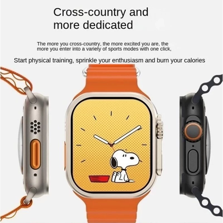 Aloking 4 in 1 T20 Ultra 2 smartwatch with 4 straps set 49MM Bluetooth call heart rate Monitoring Sports Smart Watch for men women Digital Watch fitness bracelet Men Smartwatch Women Smartwatches T900