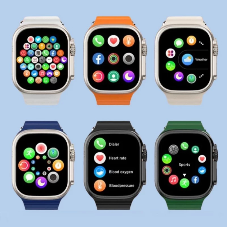 Aloking 4 in 1 T20 Ultra 2 smartwatch with 4 straps set 49MM Bluetooth call heart rate Monitoring Sports Smart Watch for men women Digital Watch fitness bracelet Men Smartwatch Women Smartwatches T900