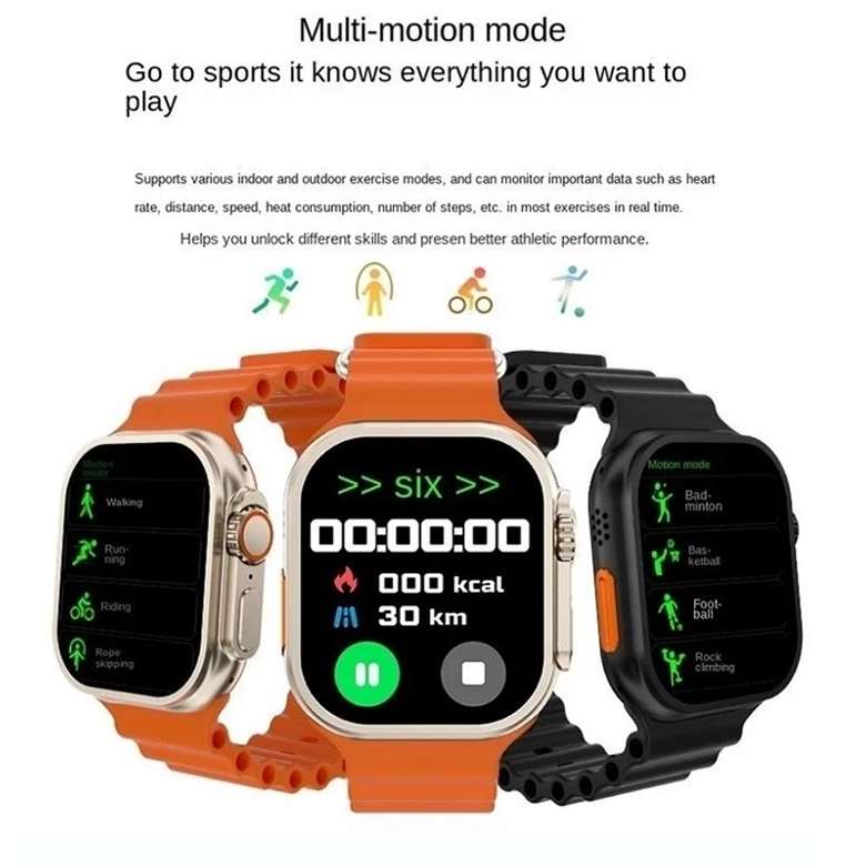 Aloking 4 in 1 T20 Ultra 2 smartwatch with 4 straps set 49MM Bluetooth call heart rate Monitoring Sports Smart Watch for men women Digital Watch fitness bracelet Men Smartwatch Women Smartwatches T900