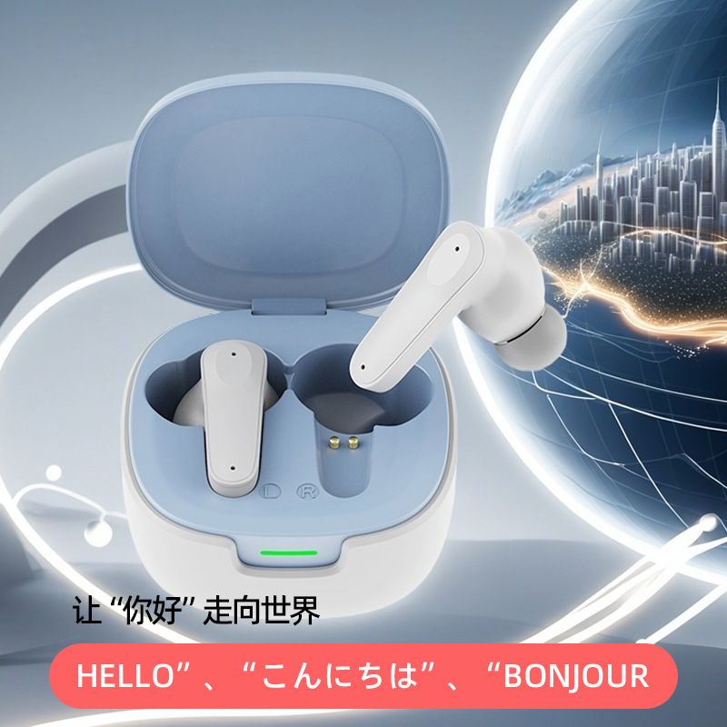 Aloking A98 Bluetooth headset AI intelligent translation headset TWS Hifi Stereo Sound Earpods with charging case Noise Reduction Wireless Bluetooth Earphone Gaming Headphone AI Translator Earbuds