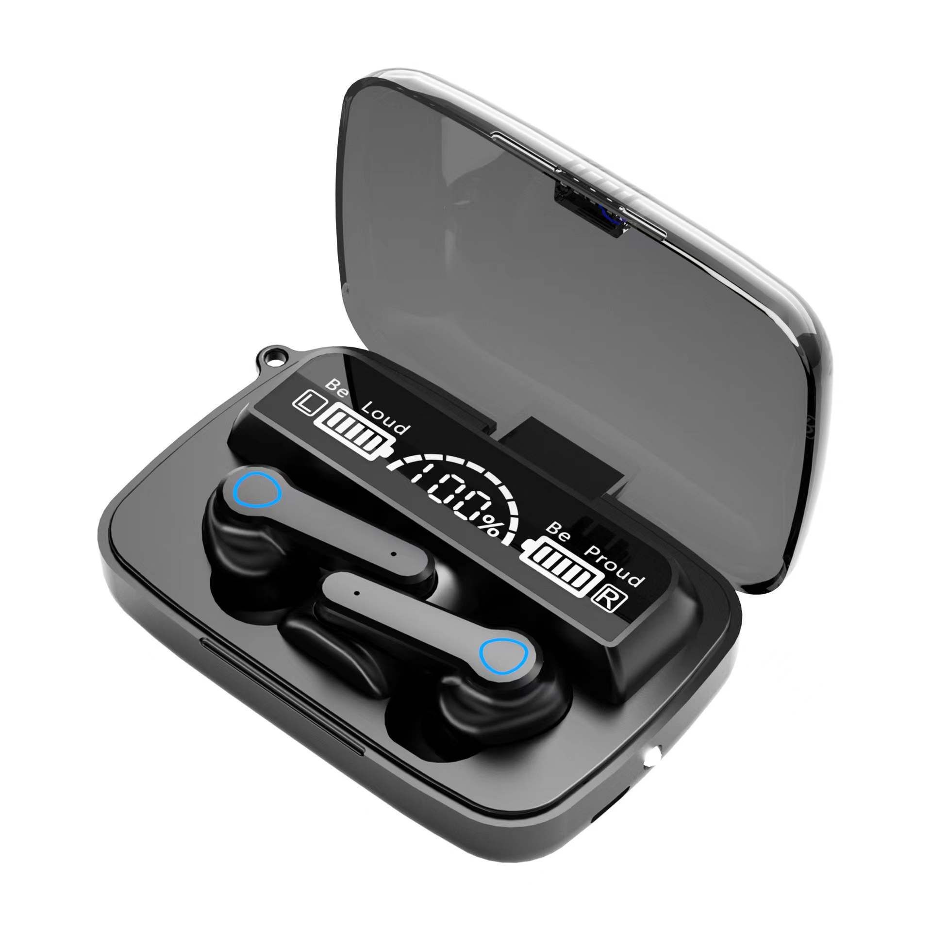 Aloking TWS Wireless Bluetooth Earphone Touch Control HiFi 9D Stereo Sound Noise Reduction Waterproof Low Latency Gaming Headphone With Mic or Android IOS Wireless Earphone Wireless Earpods with Light