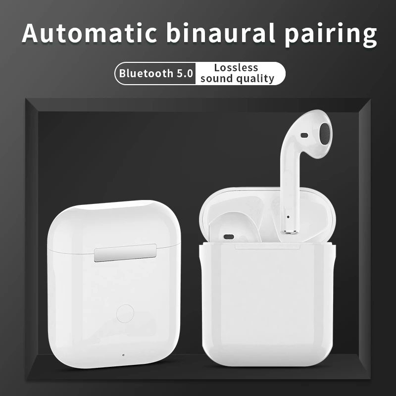 Aloking i12 Airpods TWS Pods Wireless Bluetooth Earbuds True Bluetooth Wireless Earphones HiFi Stereo Headphones For IOS Android Sports Running Headset Gaming Bluetooth Earbuds Waterpoof i12 inpods