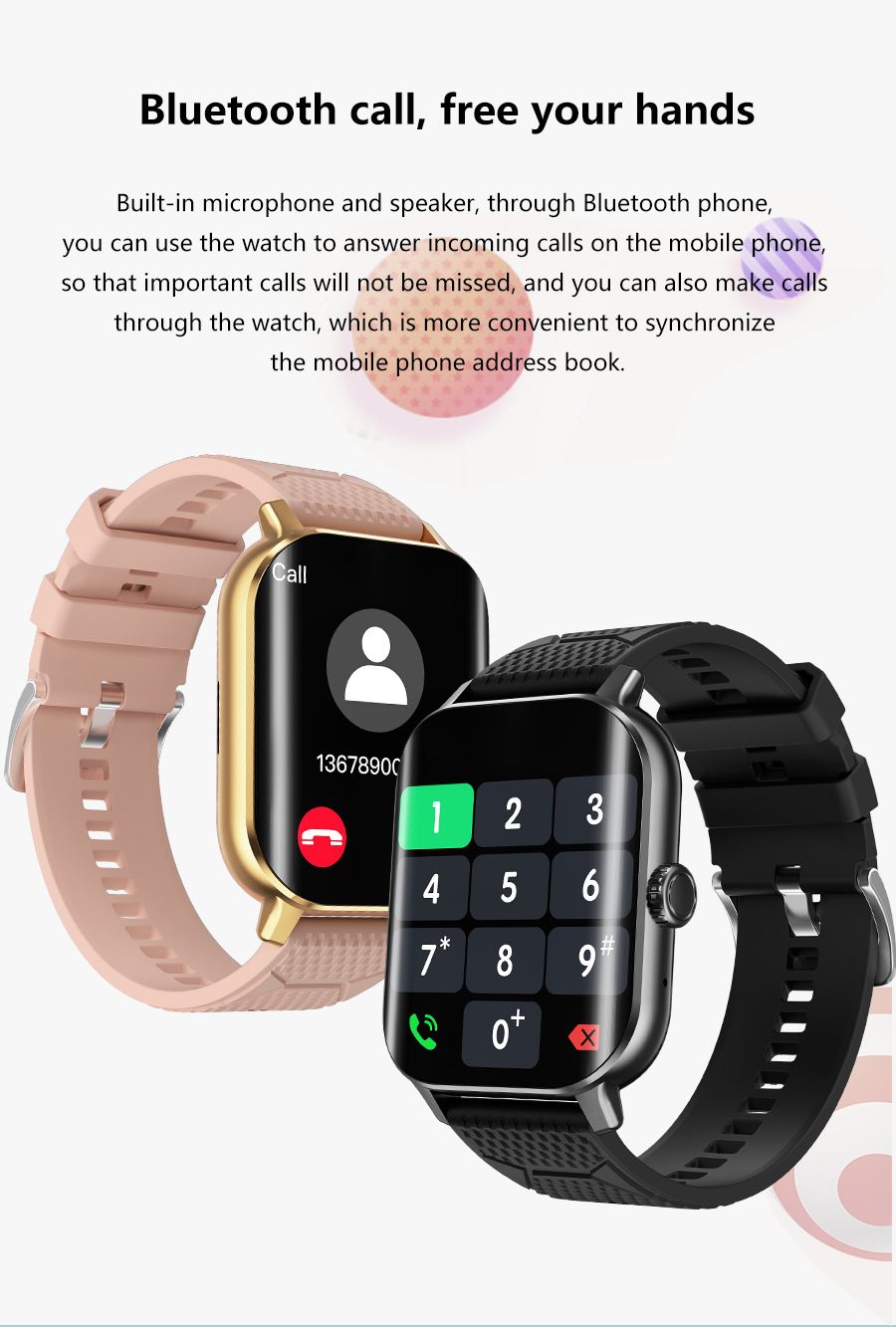 Men Smartwatches Bluetooth Call Touch Screen Smart Watches Sports Smart Watch For Men Gold Watch Silver Watches Smart Band Curved Screen Blood Glucose Heart Rate Monitor Waterproof Smartwatch For Men