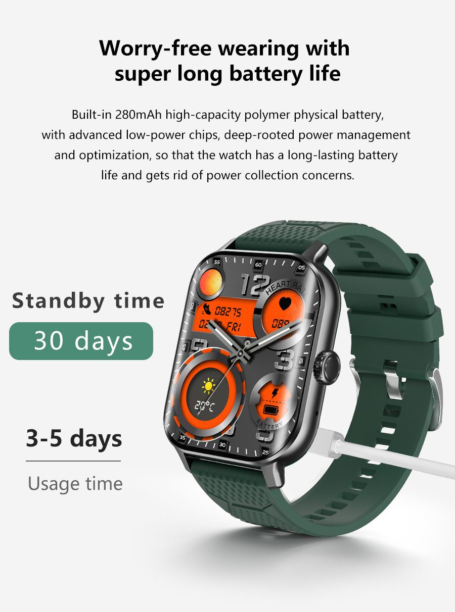 Men Smartwatches Bluetooth Call Touch Screen Smart Watches Sports Smart Watch For Men Gold Watch Silver Watches Smart Band Curved Screen Blood Glucose Heart Rate Monitor Waterproof Smartwatch For Men