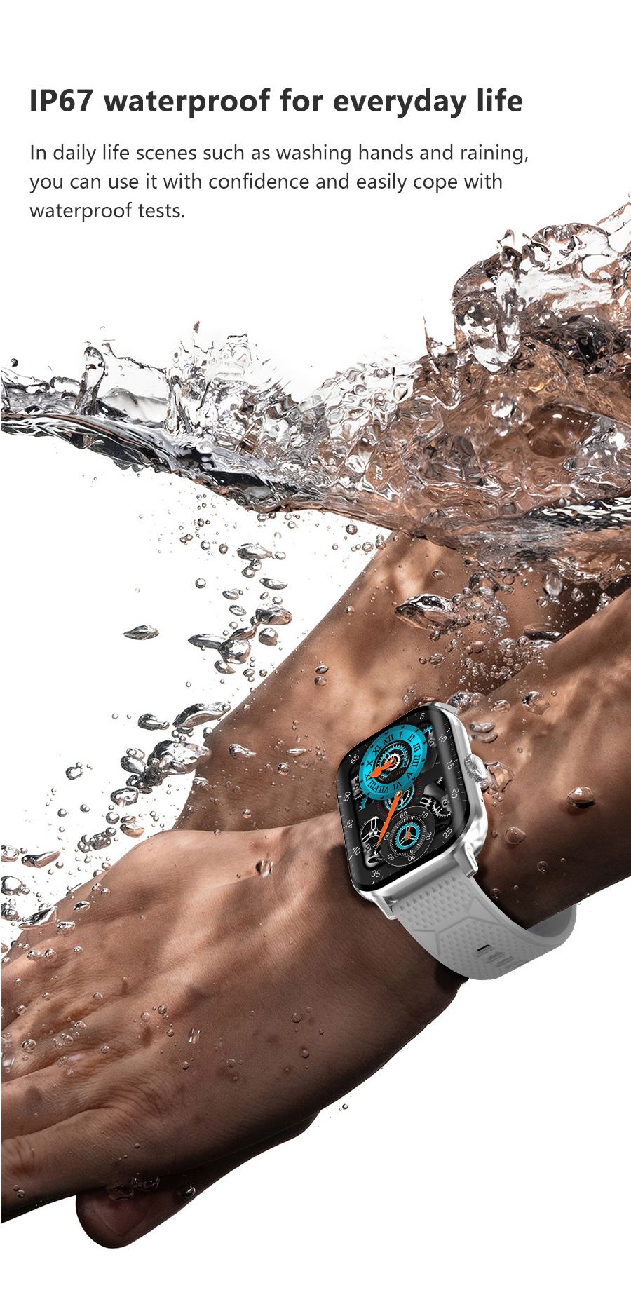 Men Smartwatches Bluetooth Call Touch Screen Smart Watches Sports Smart Watch For Men Gold Watch Silver Watches Smart Band Curved Screen Blood Glucose Heart Rate Monitor Waterproof Smartwatch For Men