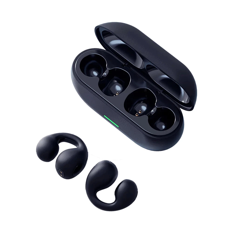 T7500 Bluetooth 5.3 Wireless Bone Conduction Headphones T75 Clip Ear Music Noise Canceling Headset HD Call Sports Gaming Earphone Waterproof Sports Earbuds Bluetooth Earpods HD Call Stereo Sound Pods