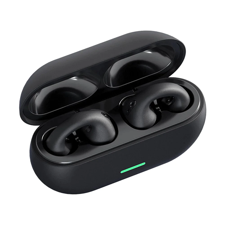 T7500 Bluetooth 5.3 Wireless Bone Conduction Headphones T75 Clip Ear Music Noise Canceling Headset HD Call Sports Gaming Earphone Waterproof Sports Earbuds Bluetooth Earpods HD Call Stereo Sound Pods