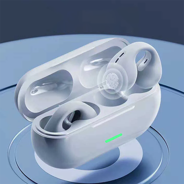 T7500 Bluetooth 5.3 Wireless Bone Conduction Headphones T75 Clip Ear Music Noise Canceling Headset HD Call Sports Gaming Earphone Waterproof Sports Earbuds Bluetooth Earpods HD Call Stereo Sound Pods