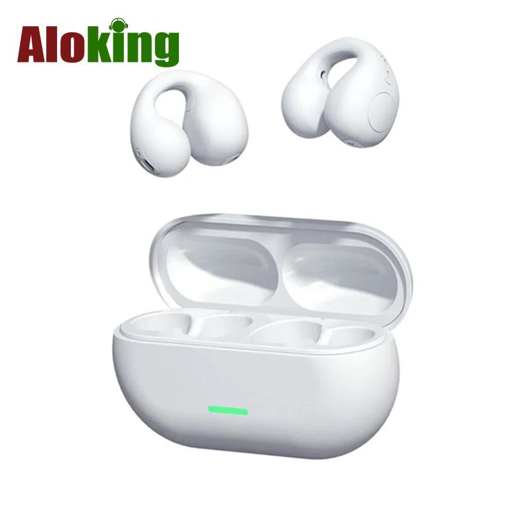 T7500 Bluetooth 5.3 Wireless Bone Conduction Headphones T75 Clip Ear Music Noise Canceling Headset HD Call Sports Gaming Earphone Waterproof Sports Earbuds Bluetooth Earpods HD Call Stereo Sound Pods