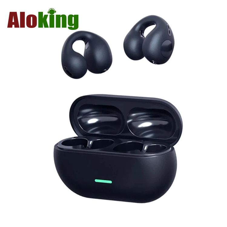 T7500 Bluetooth 5.3 Wireless Bone Conduction Headphones T75 Clip Ear Music Noise Canceling Headset HD Call Sports Gaming Earphone Waterproof Sports Earbuds Bluetooth Earpods HD Call Stereo Sound Pods