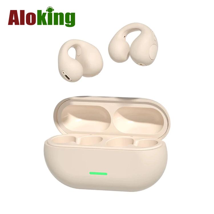 T7500 Bluetooth 5.3 Wireless Bone Conduction Headphones T75 Clip Ear Music Noise Canceling Headset HD Call Sports Gaming Earphone Waterproof Sports Earbuds Bluetooth Earpods HD Call Stereo Sound Pods