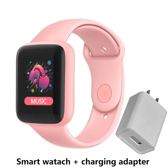 Fitness Sports Smart Watch Y68 Smart Wristbands Waterproof Pedometer Color Screen Walk Step Counter Men Women Watch Smart Bracelets Digital Watch Kids Smart Watch Sport Watches with Charging Adapter