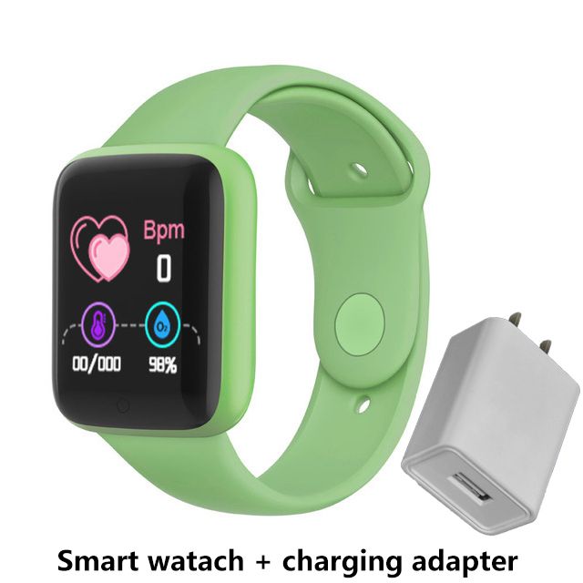 Fitness Sports Smart Watch Y68 Smart Wristbands Waterproof Pedometer Color Screen Walk Step Counter Men Women Watch Smart Bracelets Digital Watch Kids Smart Watch Sport Watches with Charging Adapter