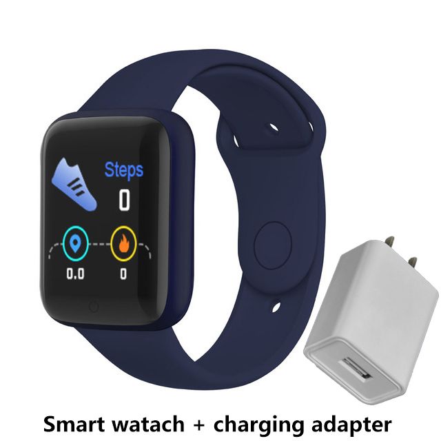 Fitness Sports Smart Watch Y68 Smart Wristbands Waterproof Pedometer Color Screen Walk Step Counter Men Women Watch Smart Bracelets Digital Watch Kids Smart Watch Sport Watches with Charging Adapter