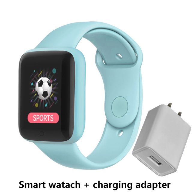 Fitness Sports Smart Watch Y68 Smart Wristbands Waterproof Pedometer Color Screen Walk Step Counter Men Women Watch Smart Bracelets Digital Watch Kids Smart Watch Sport Watches with Charging Adapter