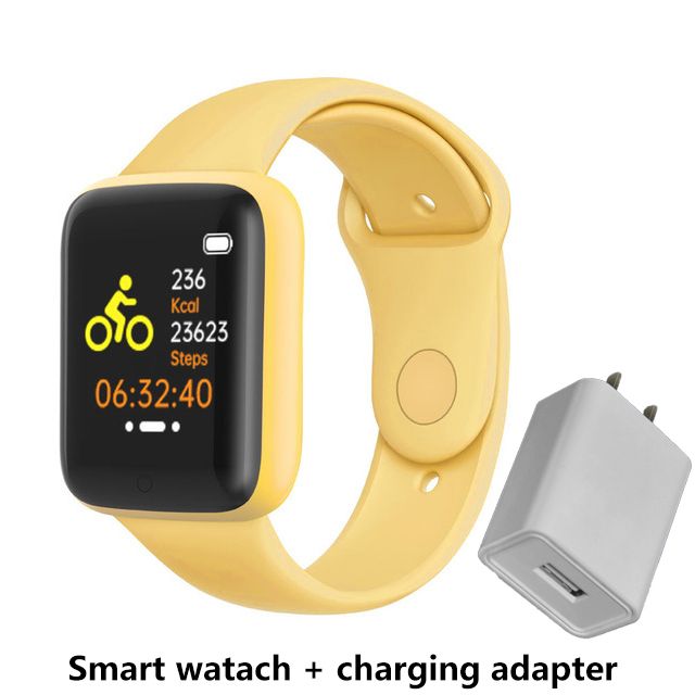 Fitness Sports Smart Watch Y68 Smart Wristbands Waterproof Pedometer Color Screen Walk Step Counter Men Women Watch Smart Bracelets Digital Watch Kids Smart Watch Sport Watches with Charging Adapter