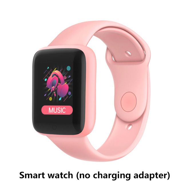 Fitness Sports Smart Watch Y68 Smart Wristbands Waterproof Pedometer Color Screen Walk Step Counter Men Women Watch Smart Bracelets Digital Watch Kids Smart Watch Sport Watches with Charging Adapter