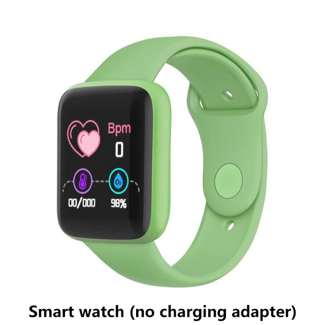 Fitness Sports Smart Watch Y68 Smart Wristbands Waterproof Pedometer Color Screen Walk Step Counter Men Women Watch Smart Bracelets Digital Watch Kids Smart Watch Sport Watches with Charging Adapter