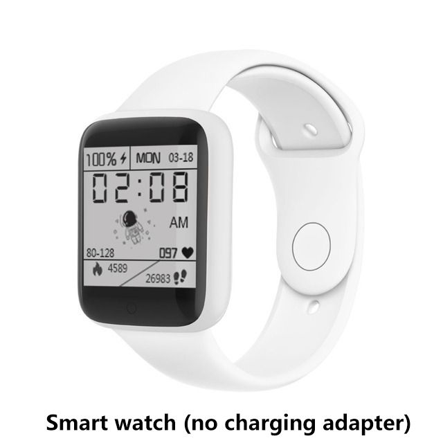 Fitness Sports Smart Watch Y68 Smart Wristbands Waterproof Pedometer Color Screen Walk Step Counter Men Women Watch Smart Bracelets Digital Watch Kids Smart Watch Sport Watches with Charging Adapter