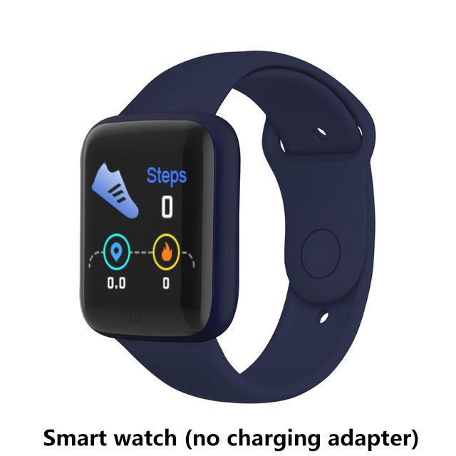 Fitness Sports Smart Watch Y68 Smart Wristbands Waterproof Pedometer Color Screen Walk Step Counter Men Women Watch Smart Bracelets Digital Watch Kids Smart Watch Sport Watches with Charging Adapter